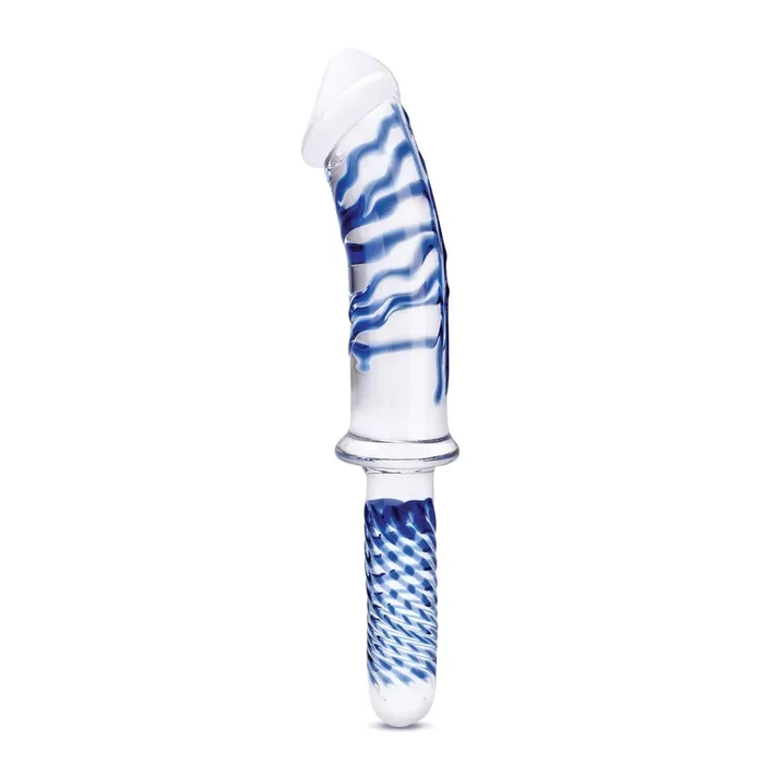 11″ Realistic Double Ended Glass Dildo with Handle