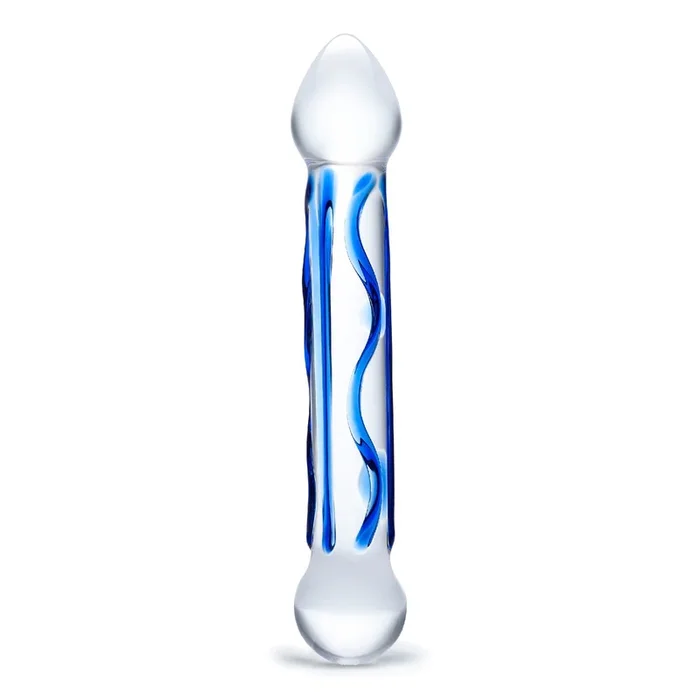 6.5″ Textured Double Sided Blue Dildo