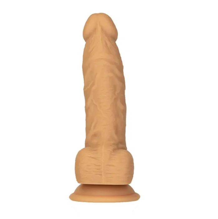 8″ Dual Density Silicone Dildo – Caramel