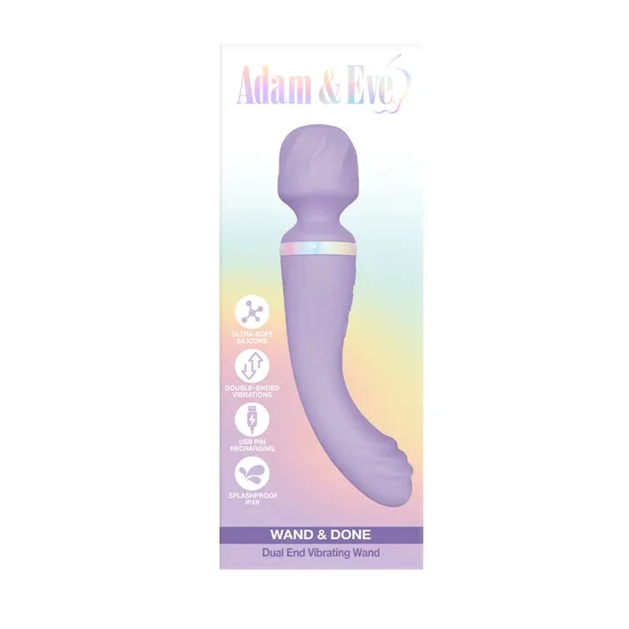 Adam & Eve Wand & Done Dual Ended Wand Vibrator