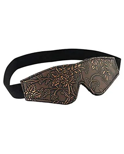 Blindfold Brown Pu Floral Print