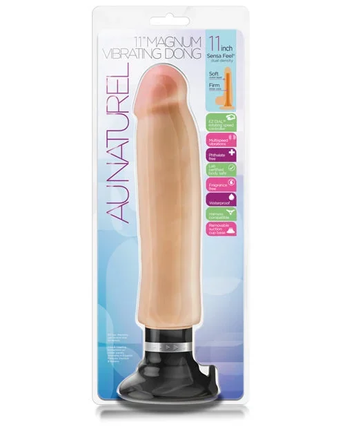 Blush Au Naturel 11″ Magnum Vibrating Dildo – Beige