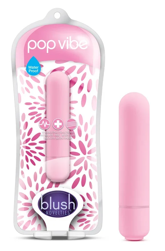 Blush Pop Vibe: Fun, Waterproof Mini Vibrator with 10 Buzz Modes!