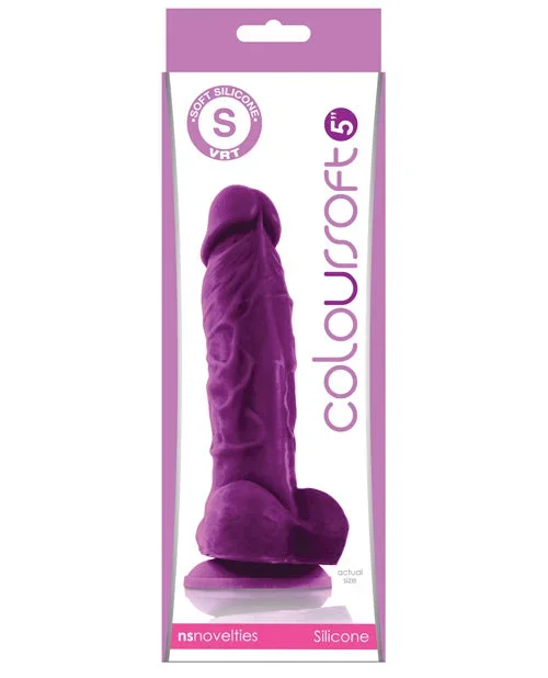 Coloursoft 5″ Soft Medical Grade Silicone Dildo Purple