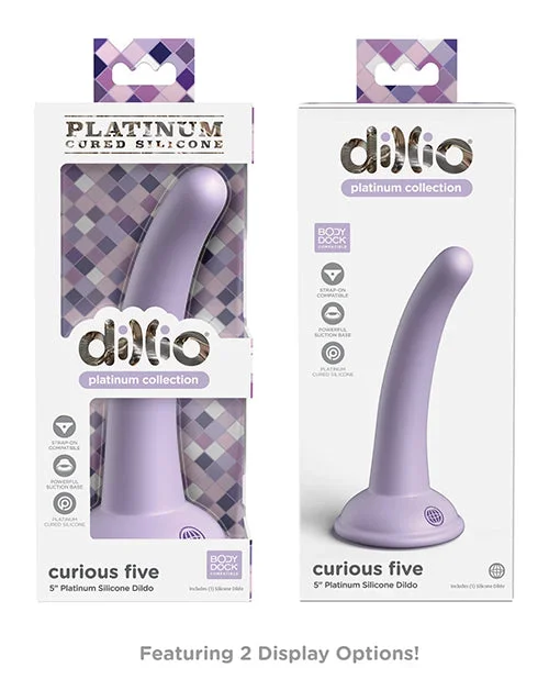 Dillio Platinum 5″ Curious Five Silicone Dildo – Purple