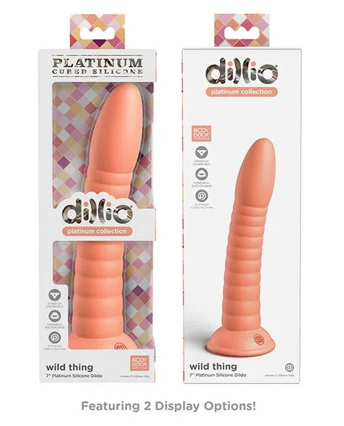 Dillio Platinum 7″ Wild Thing Silicone Dildo – Peach