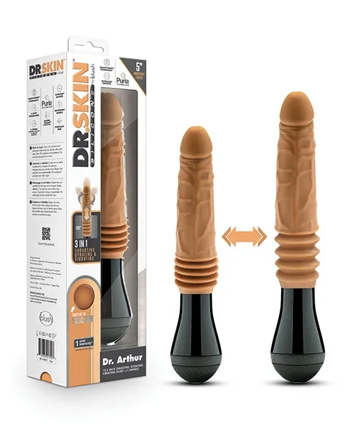 Dr. Arthur 10.5″ Thrusting Gyrating Vibrating Dildo – Tan