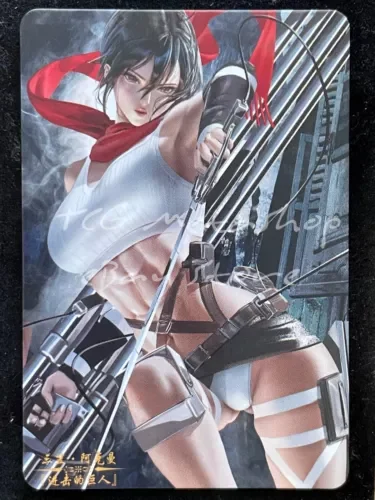 ???? DUAL 506 Mikasa Ackerman Attack on Tita Goddess Story Anime Waifu Card ACG ???? Ecchi