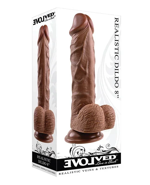 Evolved 8″ Dildo with balls – Dark