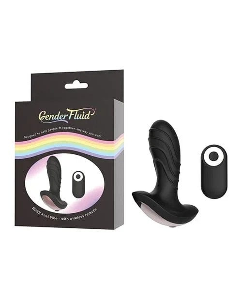Gender Fluid Buzz Anal Vibe with remote – Black