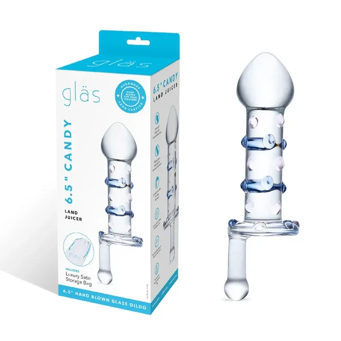 Glas Candy Land Juicer 6.5 inch Glass Dildo