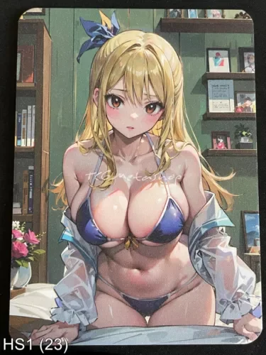 ???? HS1 23 Lucy Fairy Tail Hot & Spicy Waifu Anime A6 Board Card Waifu