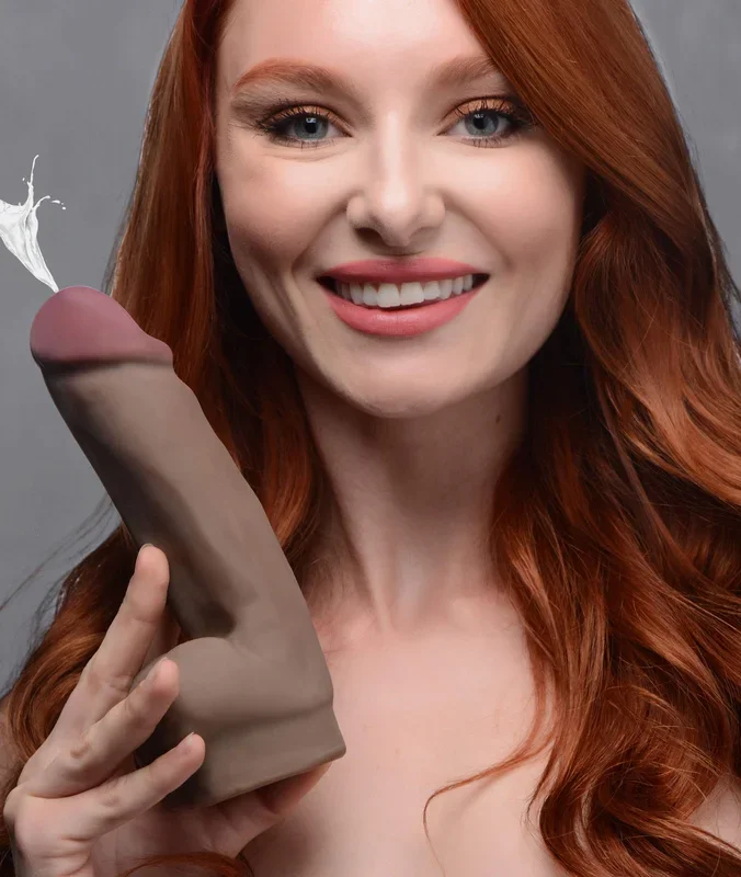 Loadz 7In Dual Density Squirting Dildo Dark