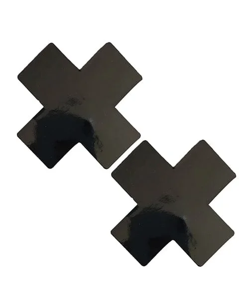 Neva Nude Dom Queen Status Wet Vinyl X Pasties – Black Queen Size