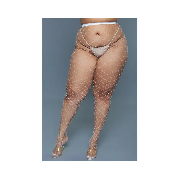 Oversized Fishnet Pantyhose White Q