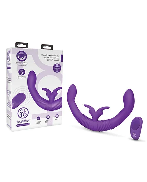Together Remote Control Dual Ended Rabbit Vibrator Purple