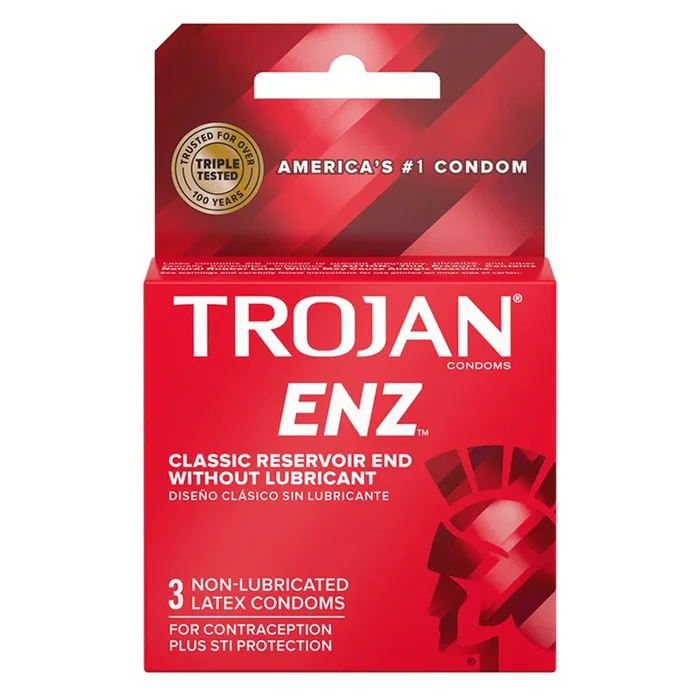 Trojan ENZ Non-Lubricated Condoms – Box Of 3