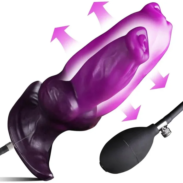 Violetfang 6 Inch Fantasy Monster Inflatable Knot Dildo