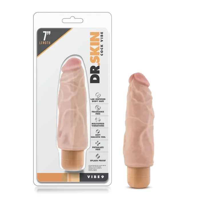 Waterproof 7-Inch Cock Vibe with Twist Dial for Easy Fun
