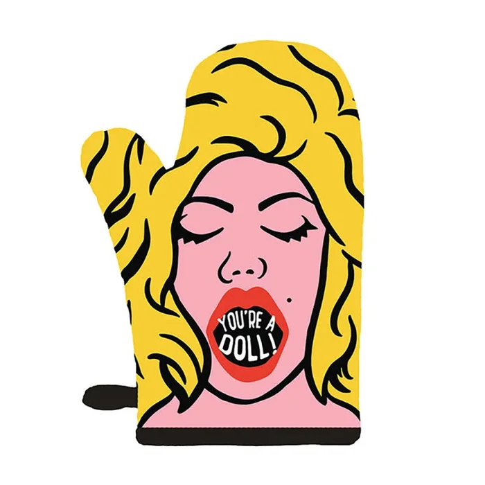 You’re A Doll Oven Mitt – Blow-Up Doll Illustration